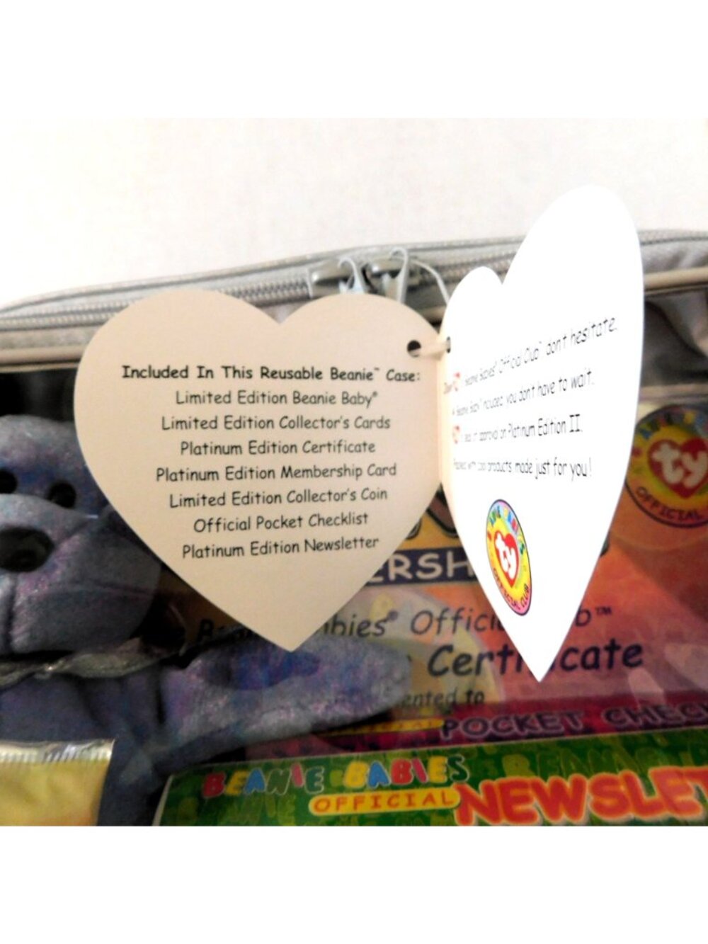 Ty Beanie Babies Platinum Membership Kit Collectors Bear Accessories Set Case - Picture 3 of 11